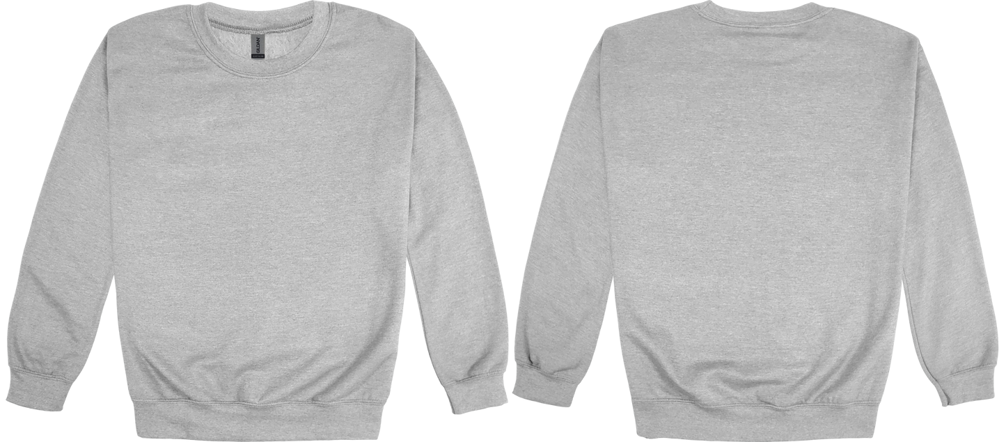 Adult Heavy Blend Crewneck Sweatshirt (FRONT & BACK)